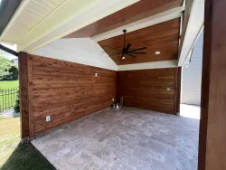 Classic Covered Porch with Ceiling Fan in Charlotte, NC