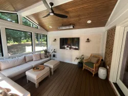 Bright Screened Porch with Large Windows